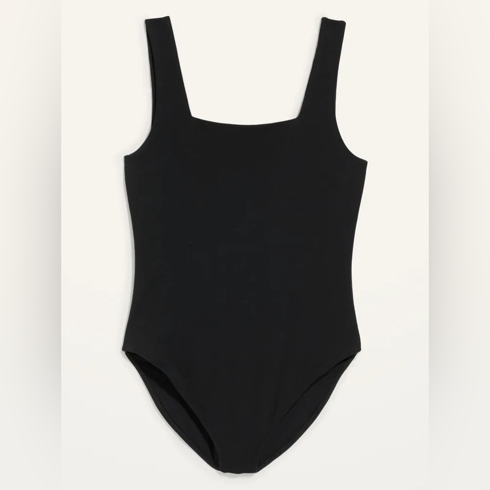 NWT! Old Navy Black Fitted Sleeveless Square-Neck Bodysuit - ⌚️ 860966